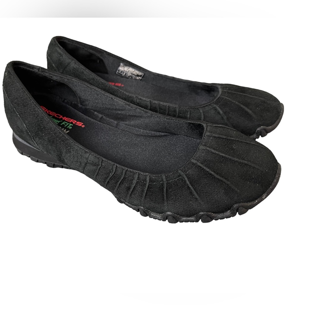 Skechers Relaxed FIT Memory Foam Black Suede Shoes US 7